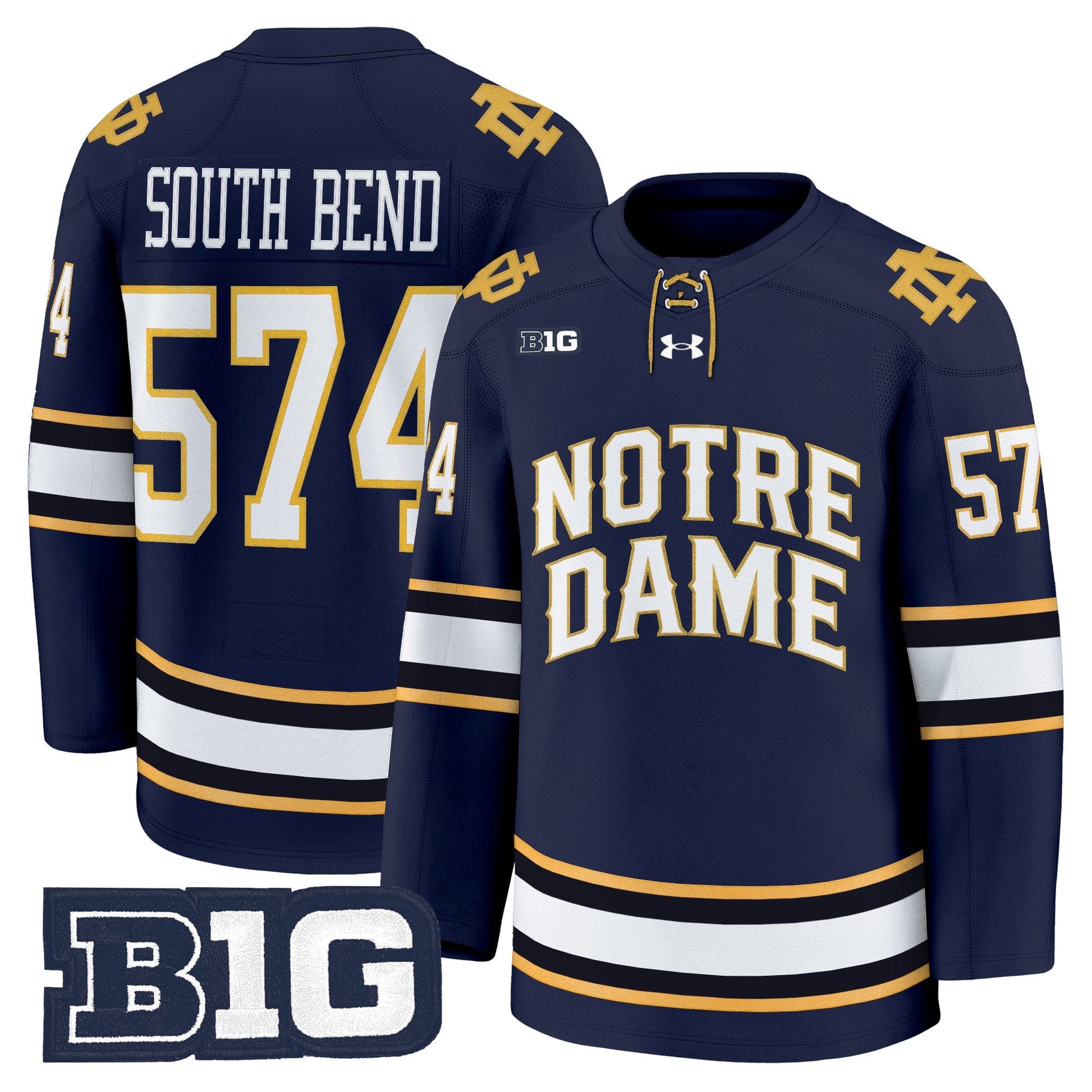 Men's Notre Dame Fighting Irish 2025/26 Premium Jersey - All Stitched