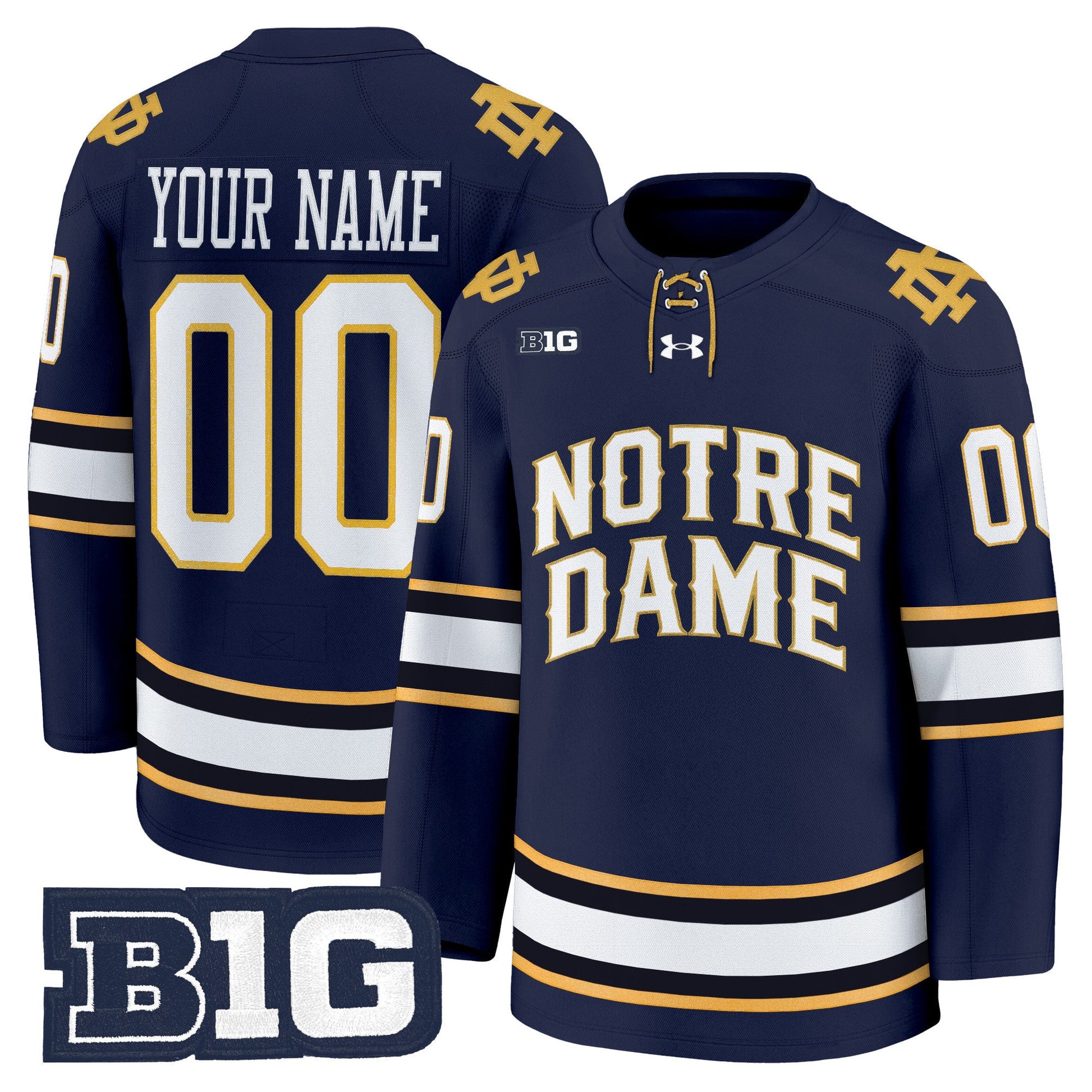 Notre Dame Fighting Irish 2025/26 Premium Custom Jersey - All Stitched