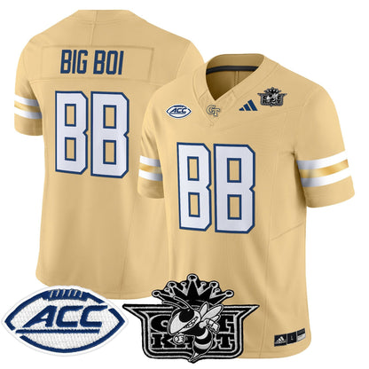 Men's Outkast x Georgia Tech Yellow Jackets 2025 Vapor Limited Jersey - All stitched