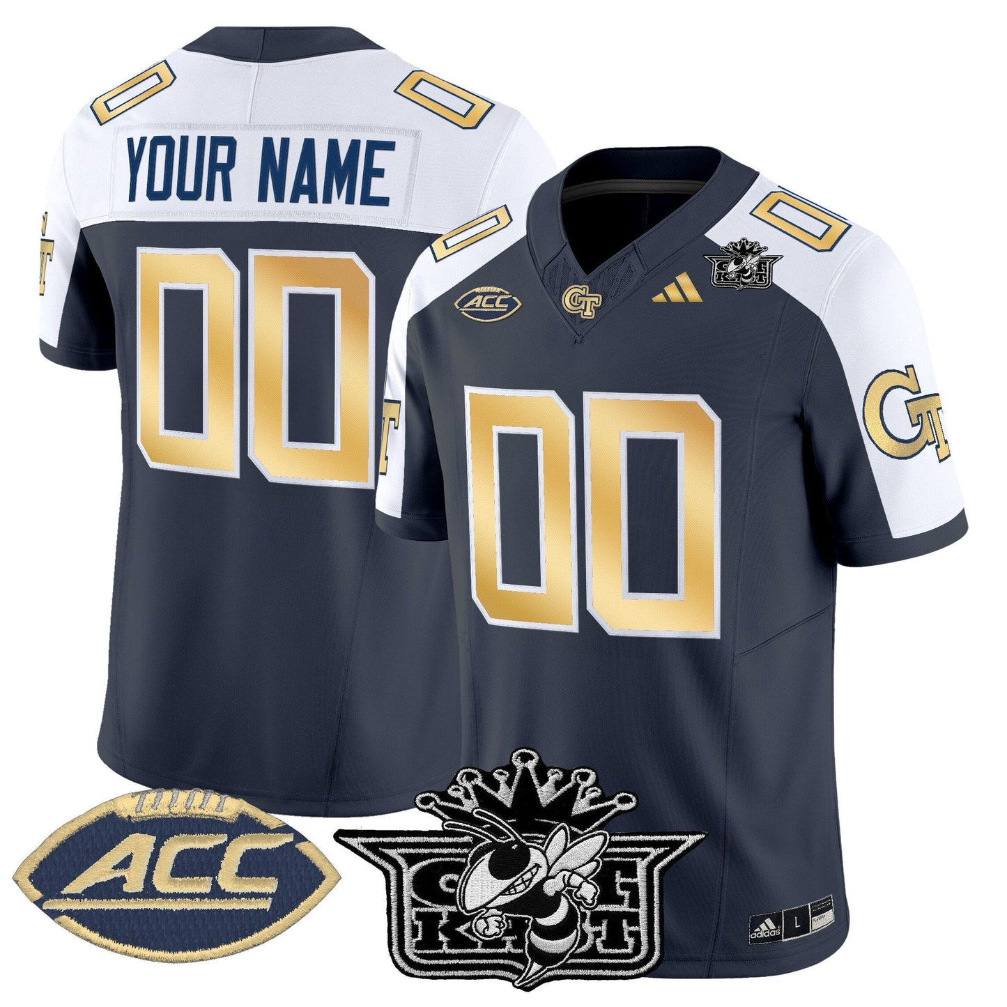 Outkast x Georgia Tech Yellow Jackets 2025 Vapor Limited Custom Jersey - All stitched