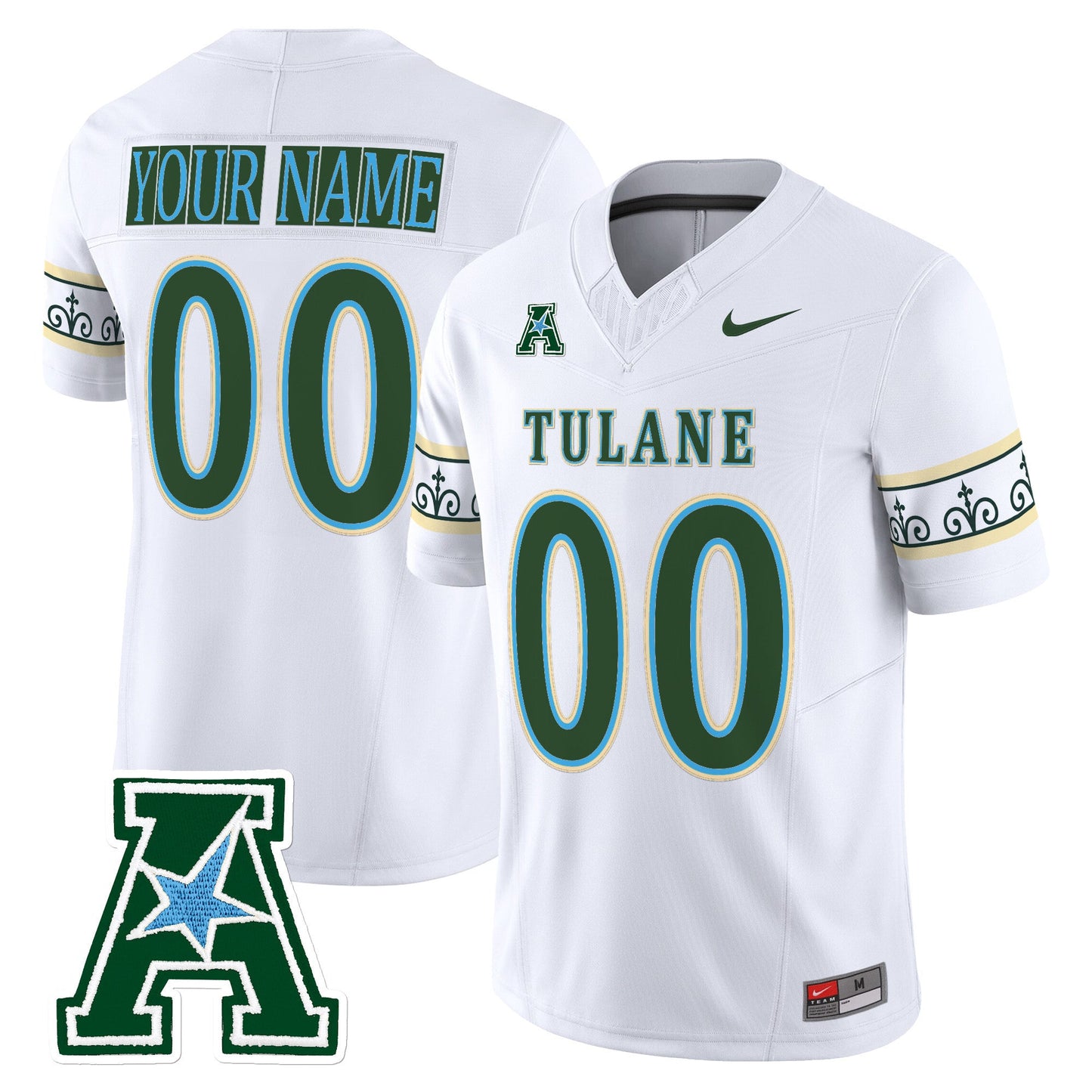 Tulane Green Wave 2025 'City Edition' Vapor Limited Custom Jersey - All Stitched