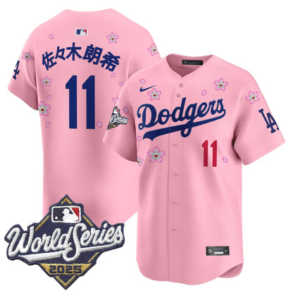 Men's Dodgers 2025 World Series x Tokyo Series Vapor Premier Limited Jersey - All Stitched