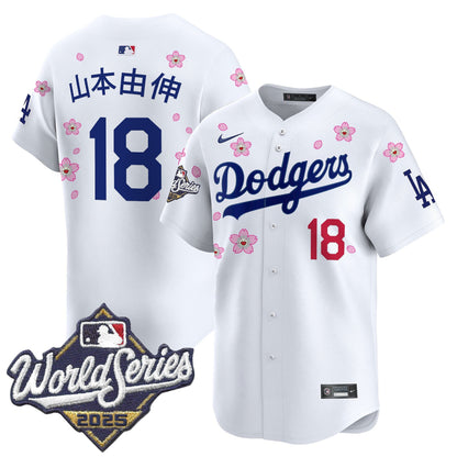 Men's Dodgers 2025 World Series x Tokyo Series Vapor Premier Limited Jersey - All Stitched