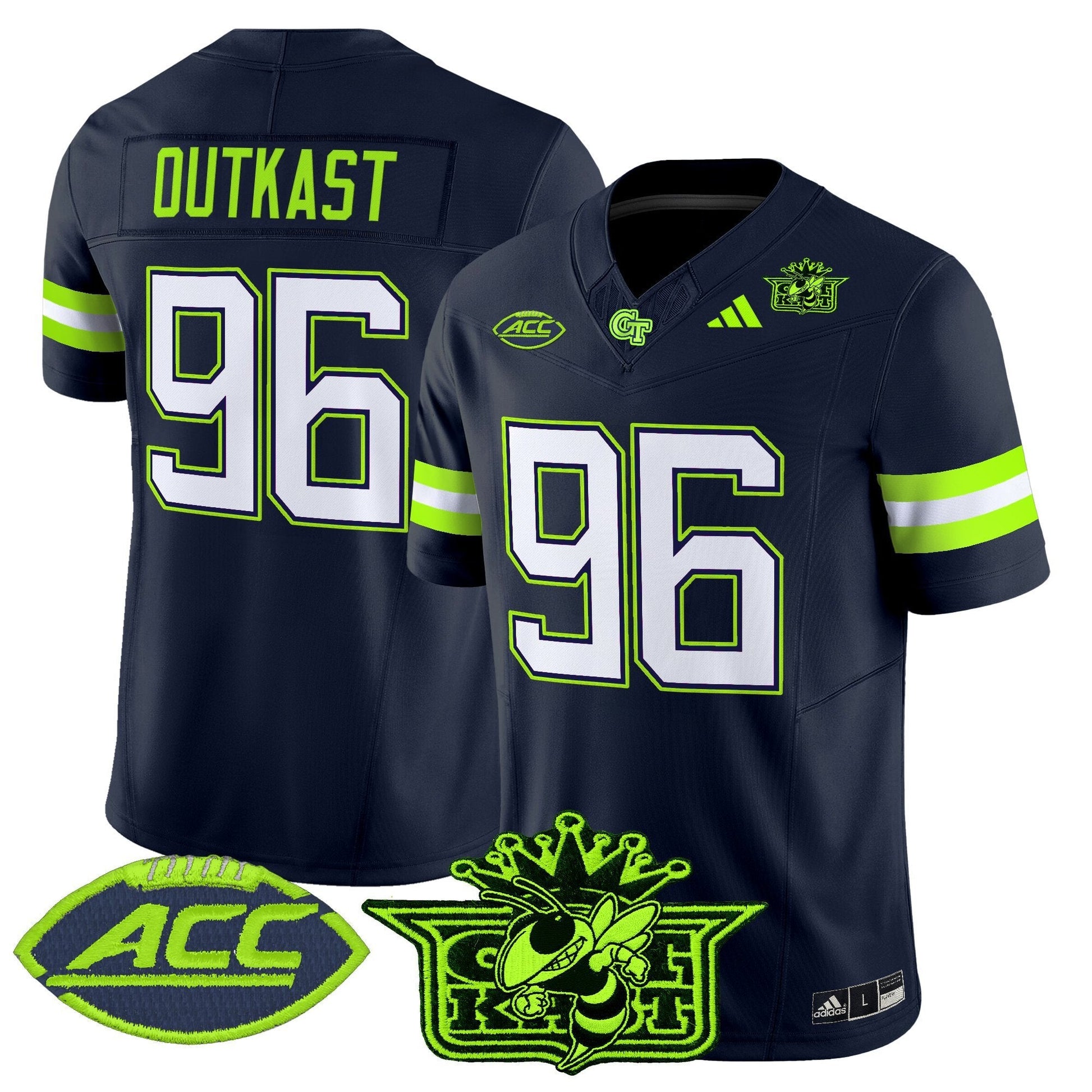 Men's Outkast x Georgia Tech Yellow Jackets 2025 Atliens Vapor Limited Jersey - All Stitched