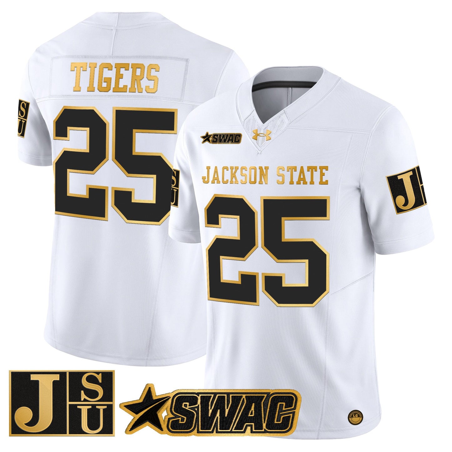 Men's Jackson State Tigers 2026 Gold Vapor Limited Jersey - All Stitched