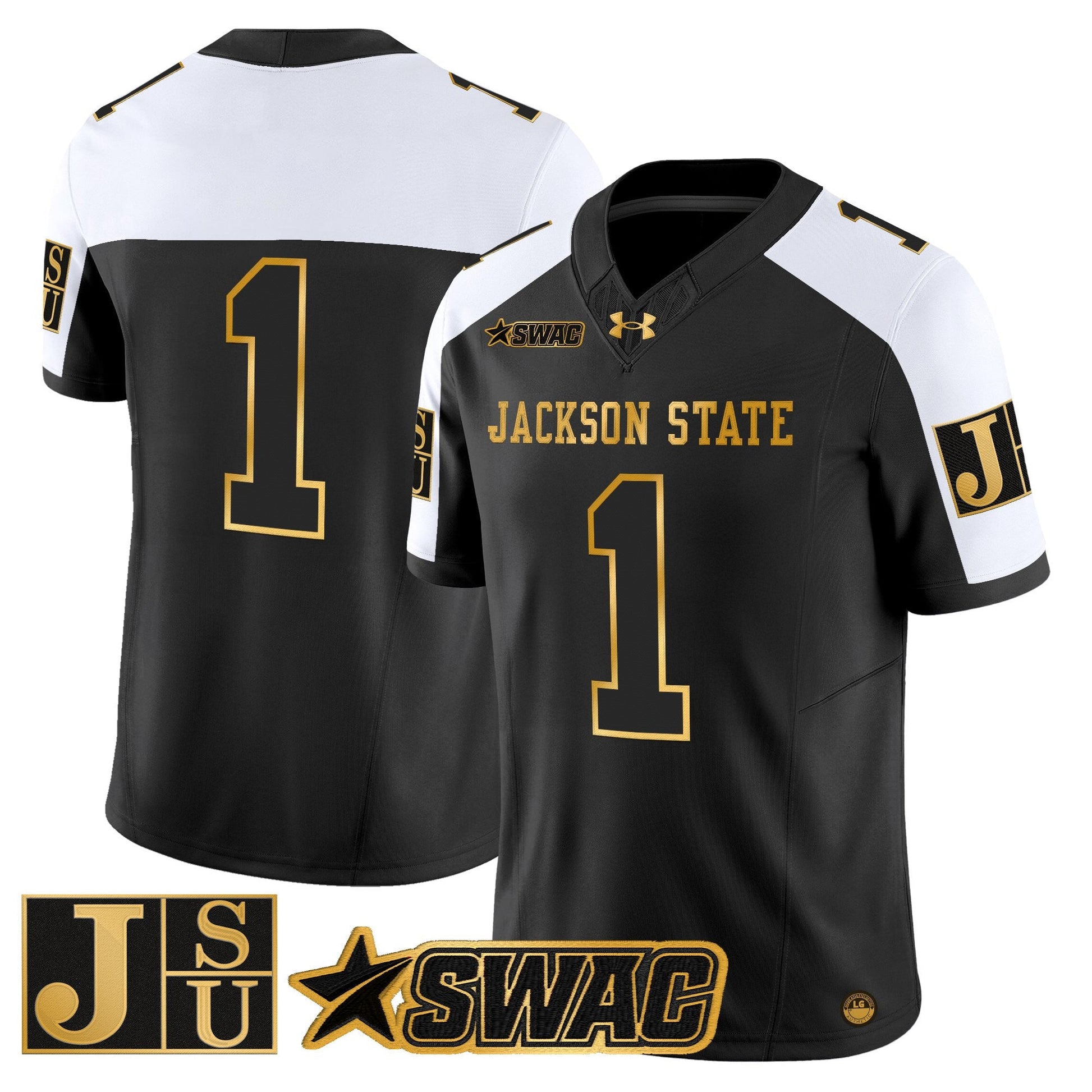 Men's Jackson State Tigers 2025 Gold Vapor Limited Jersey - All Stitched