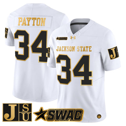 Men's Jackson State Tigers 2026 Gold Vapor Limited Jersey - All Stitched