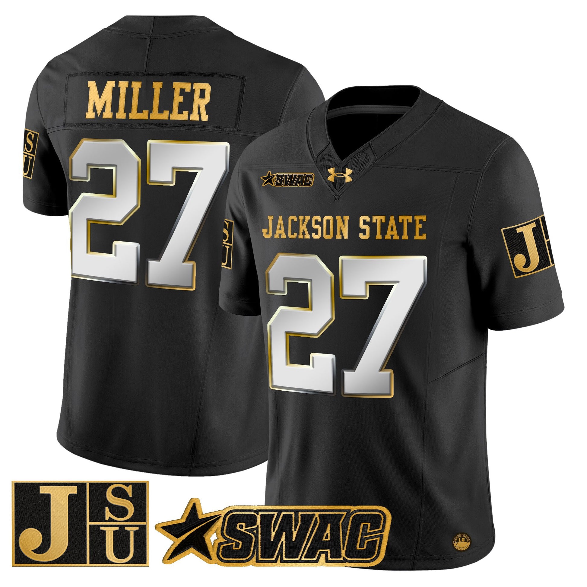 Men's Jackson State Tigers 2026 Gold Vapor Limited Jersey - All Stitched