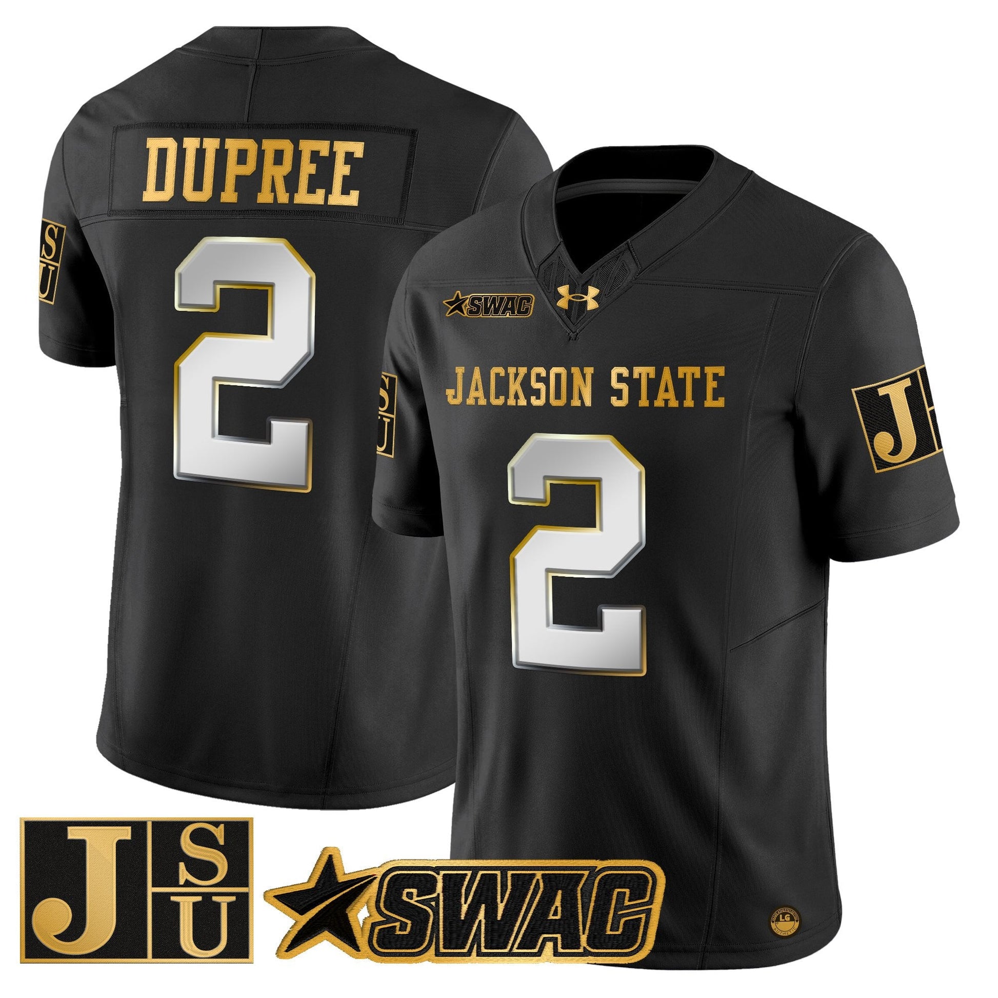 Men's Jackson State Tigers 2025 Gold Vapor Limited Jersey - All Stitched