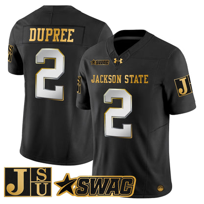 Men's Jackson State Tigers 2025 Gold Vapor Limited Jersey - All Stitched