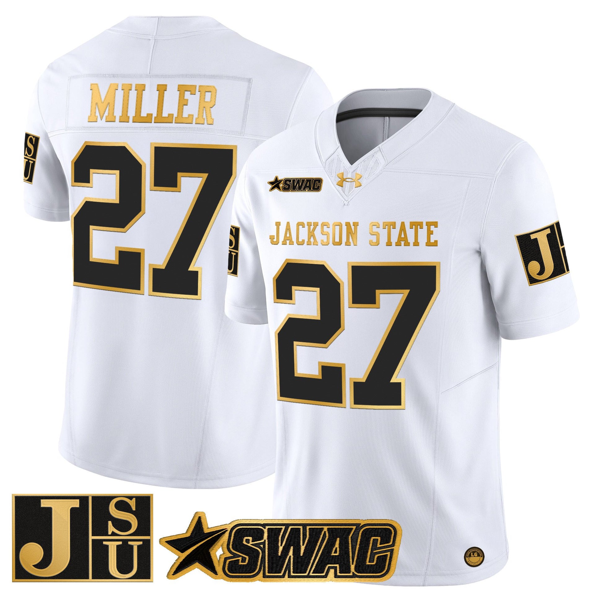 Men's Jackson State Tigers 2026 Gold Vapor Limited Jersey - All Stitched