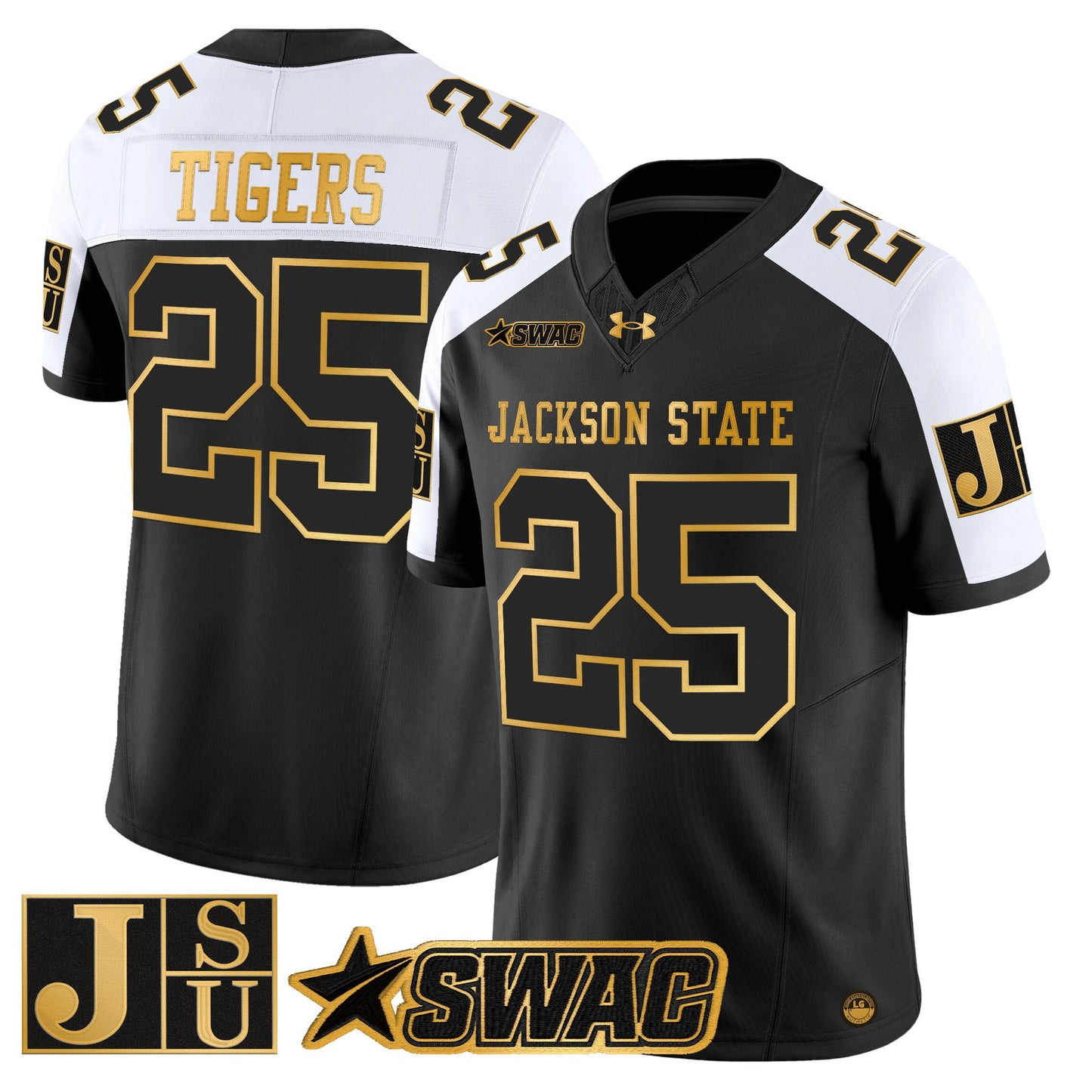 Men's Jackson State Tigers 2026 Gold Vapor Limited Jersey - All Stitched