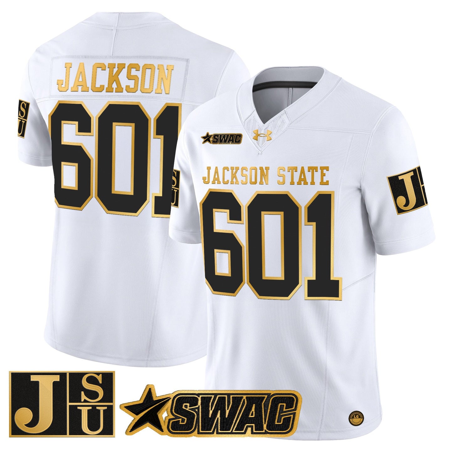 Men's Jackson State Tigers 2026 Gold Vapor Limited Jersey - All Stitched