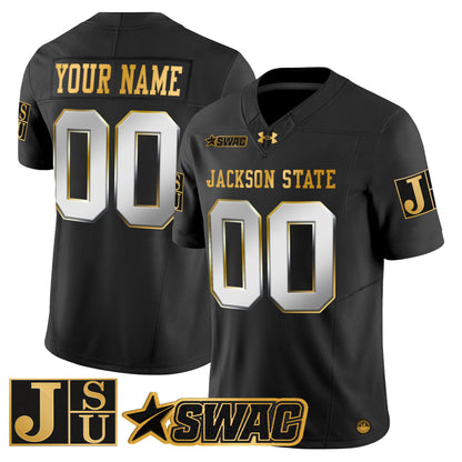 Jackson State Tigers 2026 Gold Vapor Limited Custom Jersey - All Stitched