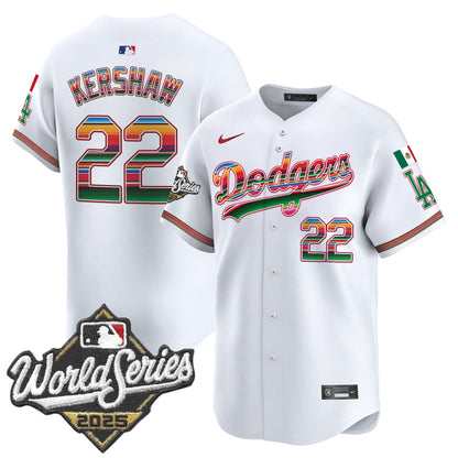 Men's Dodgers Mexico 2025 World Series Vapor Premier Limited Jersey - All Stitched