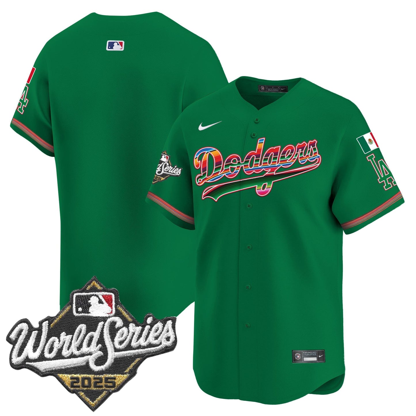Men's Dodgers Mexico 2025 World Series Vapor Premier Limited Jersey - All Stitched