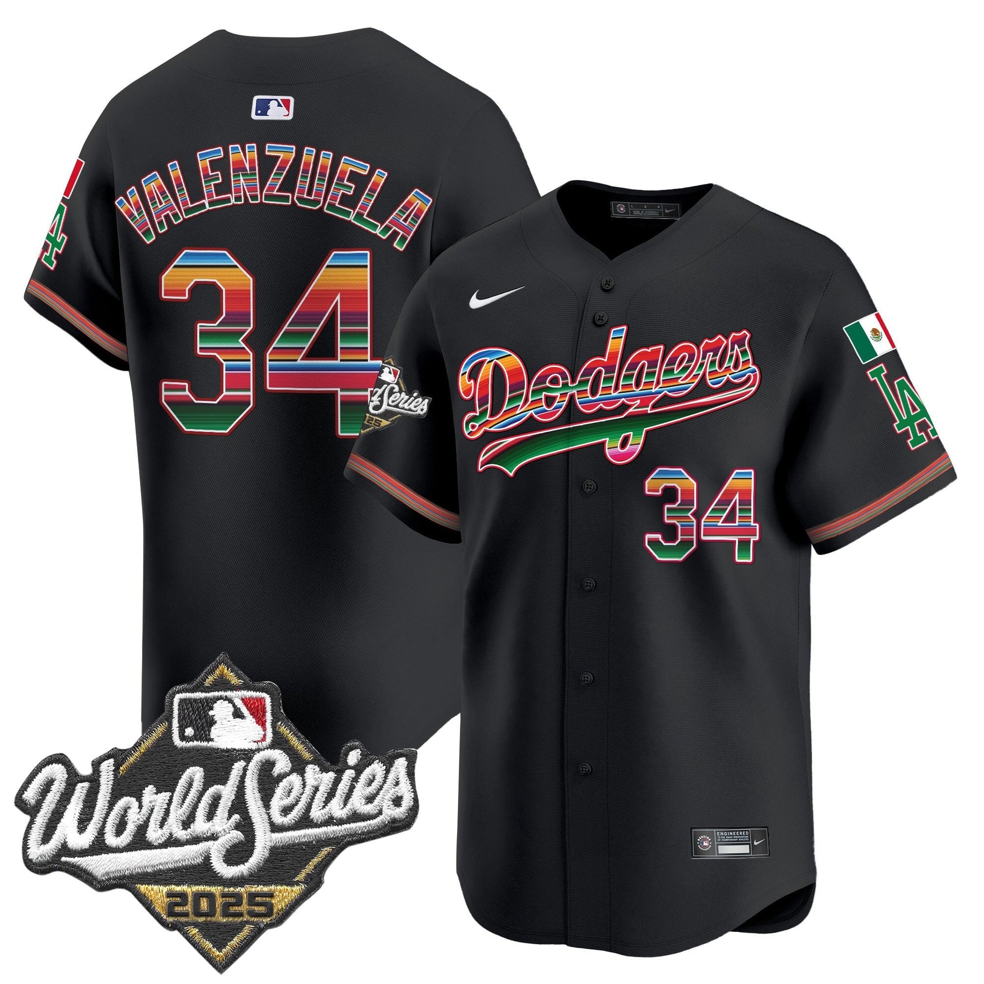 Men's Dodgers Mexico 2025 World Series Vapor Premier Limited Jersey - All Stitched