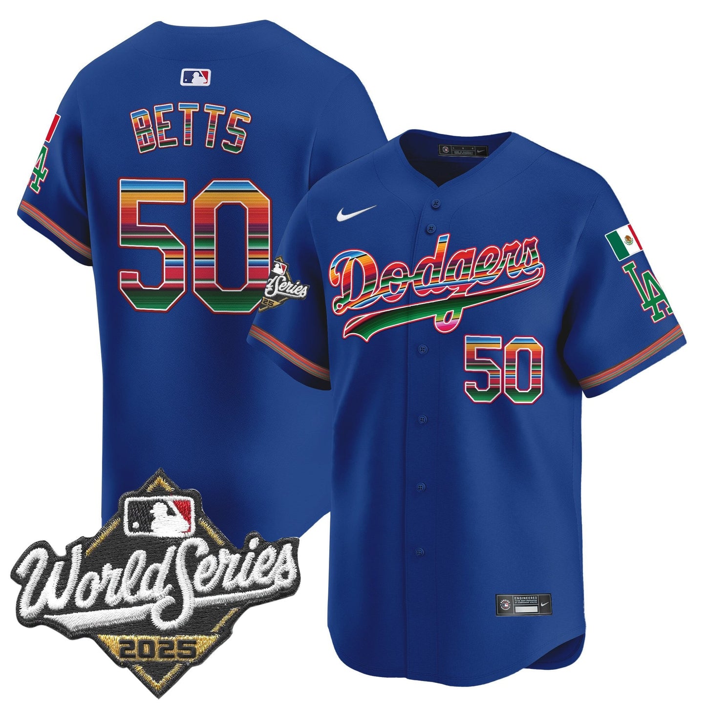 Men's Dodgers Mexico 2025 World Series Vapor Premier Limited Jersey - All Stitched