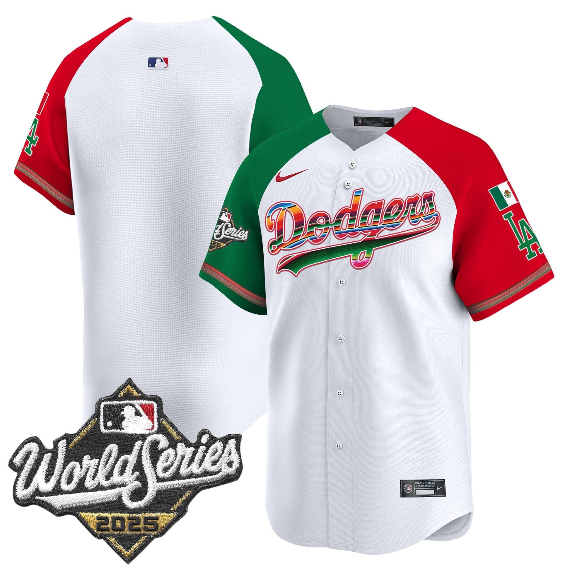 Men's Dodgers Mexico 2025 World Series Vapor Premier Limited Jersey - All Stitched
