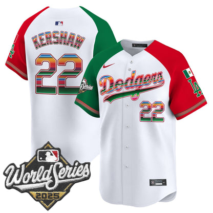 Men's Dodgers Mexico 2025 World Series Vapor Premier Limited Jersey - All Stitched