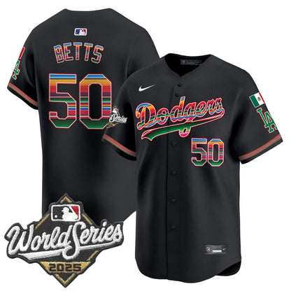 Men's Dodgers Mexico 2025 World Series Vapor Premier Limited Jersey - All Stitched