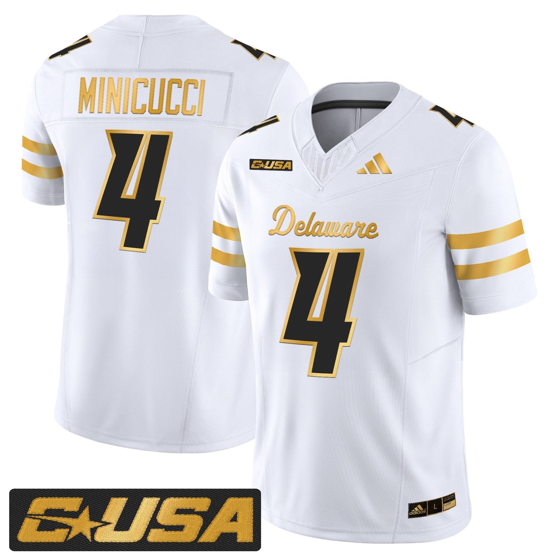 Men's Delaware Blue Hens 2025 Gold Vapor Limited Jersey - All Stitched