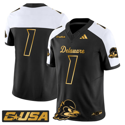 Men's Delaware Blue Hens 2025 Gold Vapor Limited Jersey - All Stitched