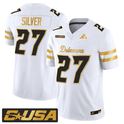 Men's Delaware Blue Hens 2025 Gold Vapor Limited Jersey - All Stitched