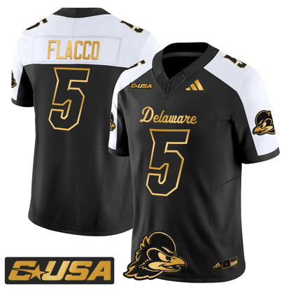 Men's Delaware Blue Hens 2025 Gold Vapor Limited Jersey - All Stitched