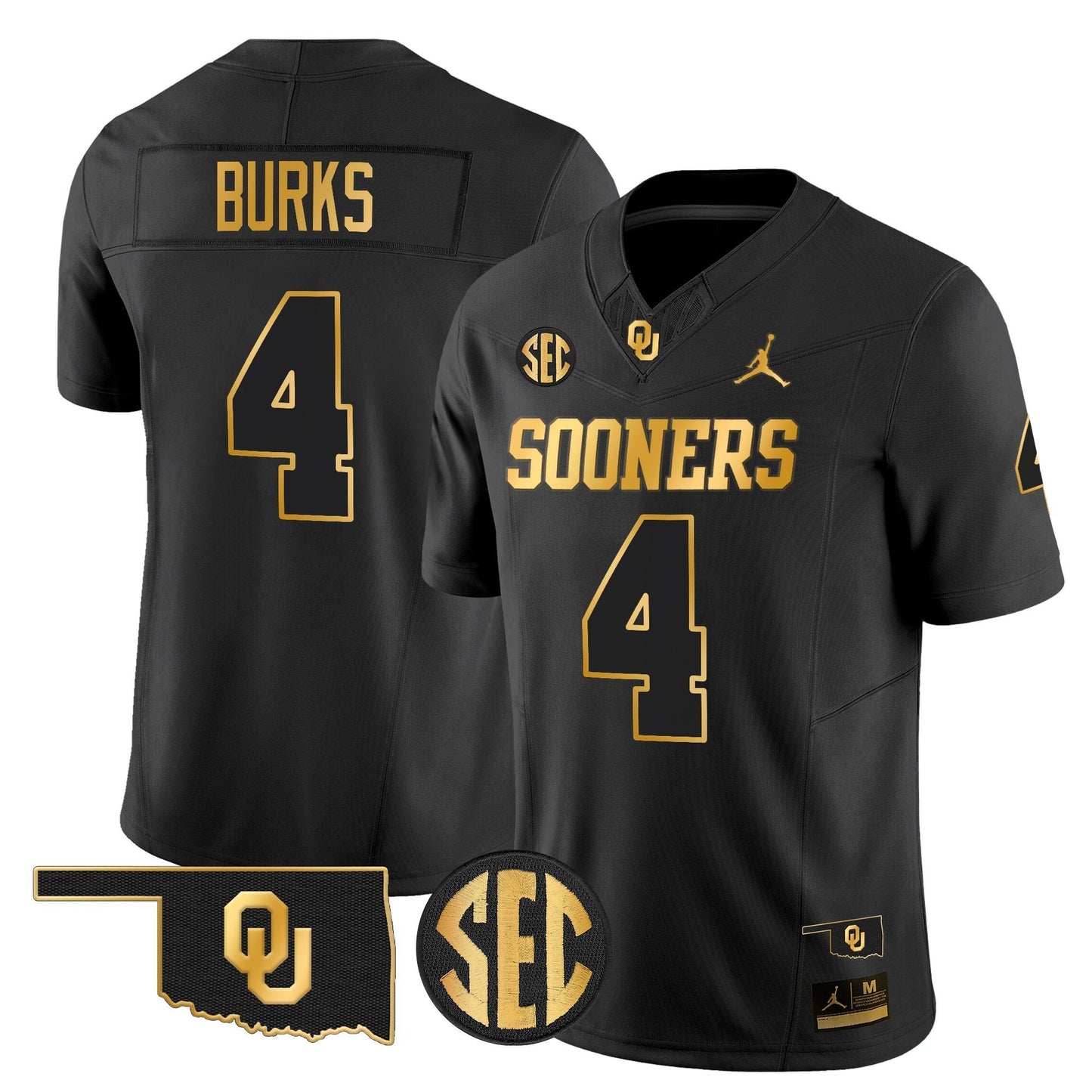 Men's Oklahoma Sooners 2025 Gold Vapor Limited Jersey - All Stitched