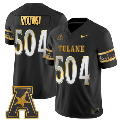 Men's Tulane Green Wave 2025 'City Edition' Gold Vapor Limited Jersey - All Stitched