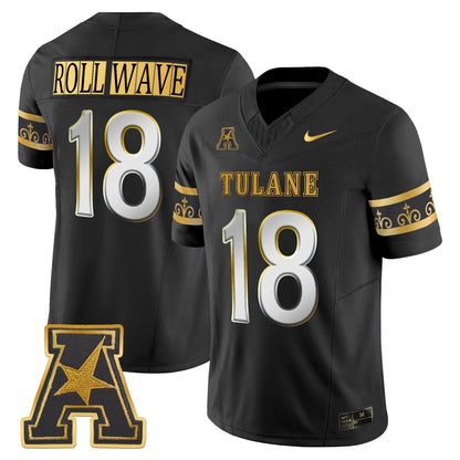 Men's Tulane Green Wave 2025 'City Edition' Gold Vapor Limited Jersey - All Stitched