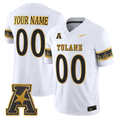 Tulane Green Wave 2025 'City Edition' Gold Vapor Limited Custom Jersey - All Stitched