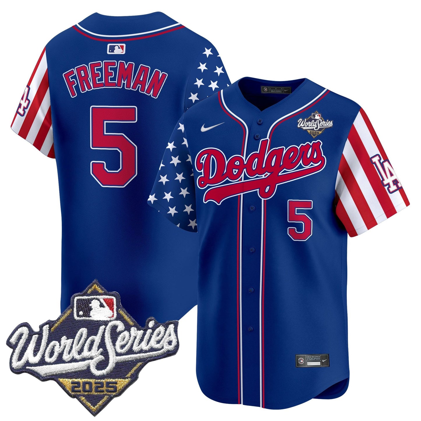 Men's Dodgers 2025 World Series Vapor Premier Limited Jersey - American Style - All Stitched