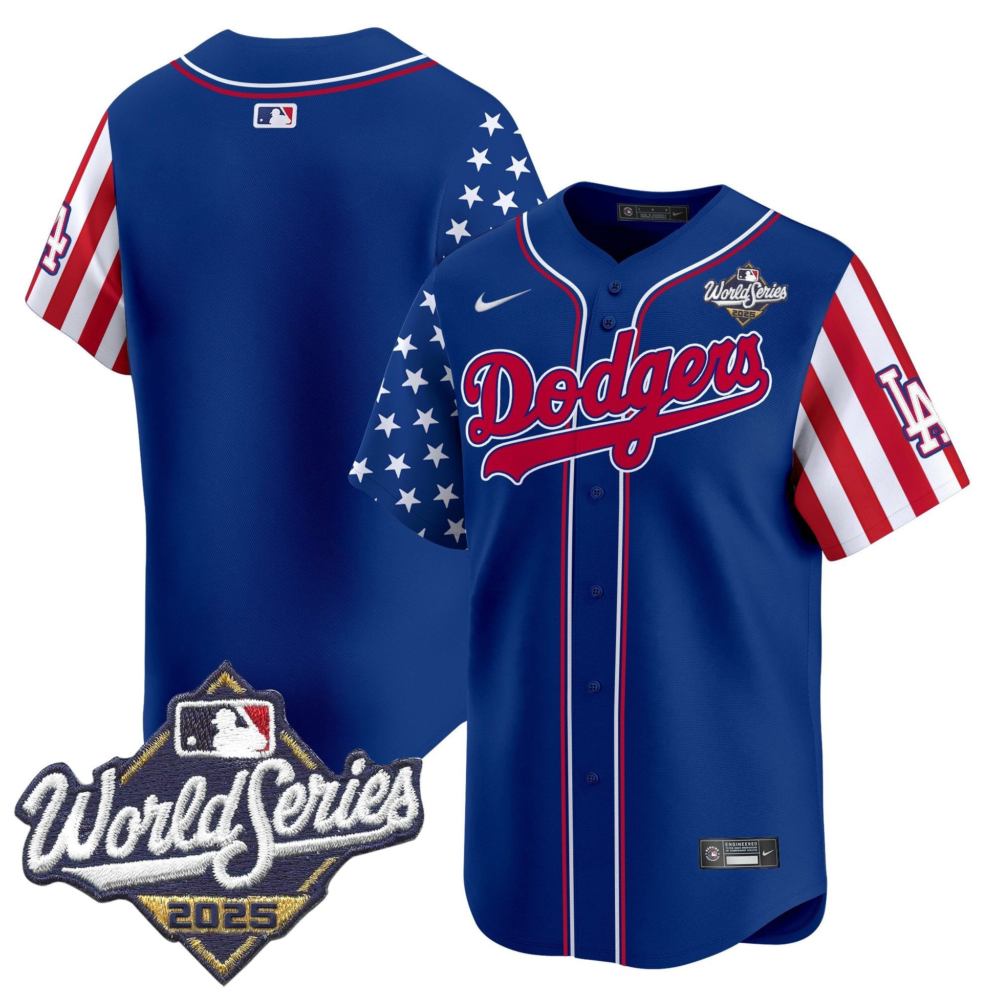Men's Dodgers 2025 World Series Vapor Premier Limited Jersey - American Style - All Stitched