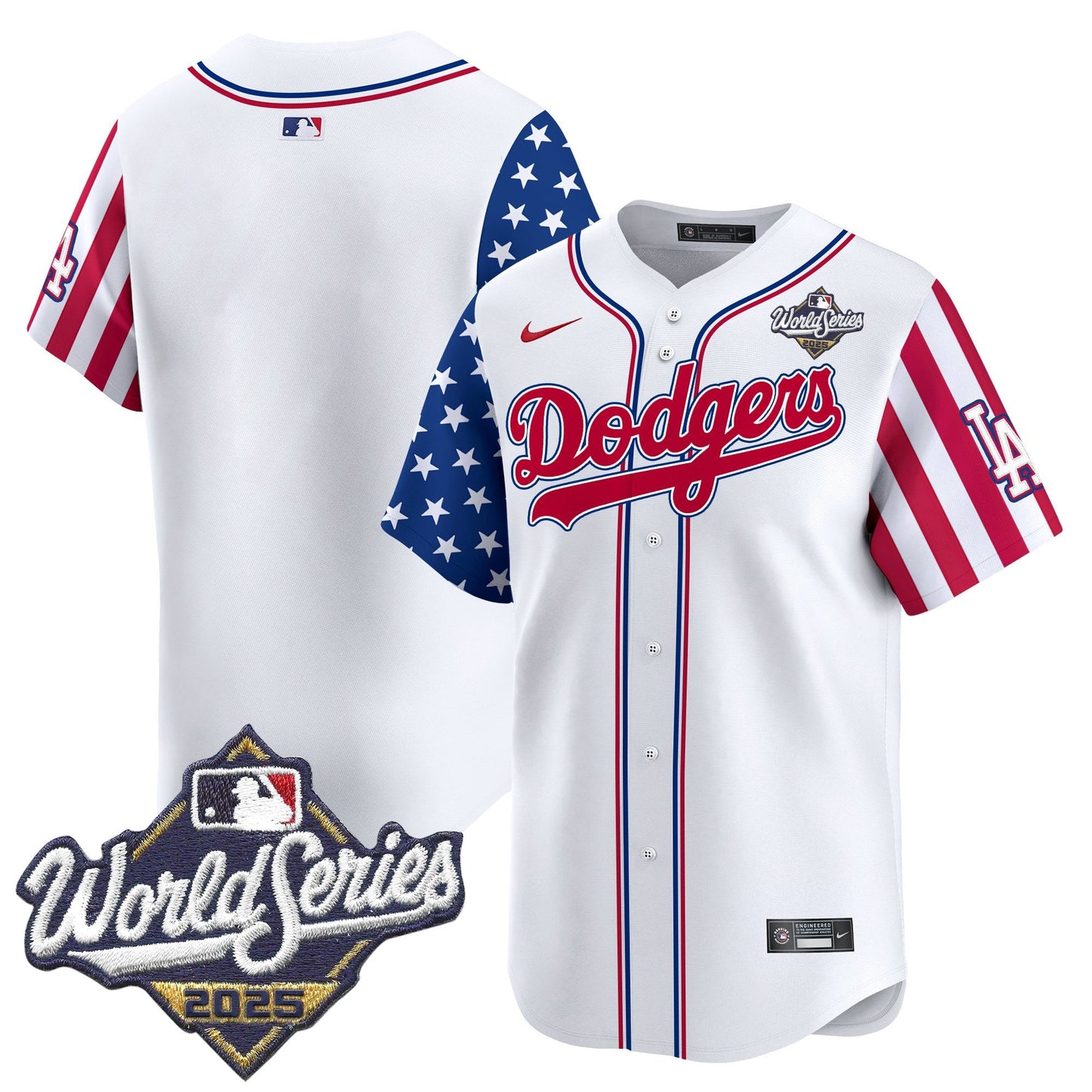 Men's Dodgers 2025 World Series Vapor Premier Limited Jersey - American Style - All Stitched
