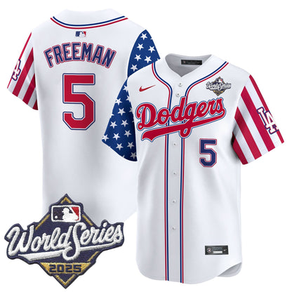 Men's Dodgers 2025 World Series Vapor Premier Limited Jersey - American Style - All Stitched