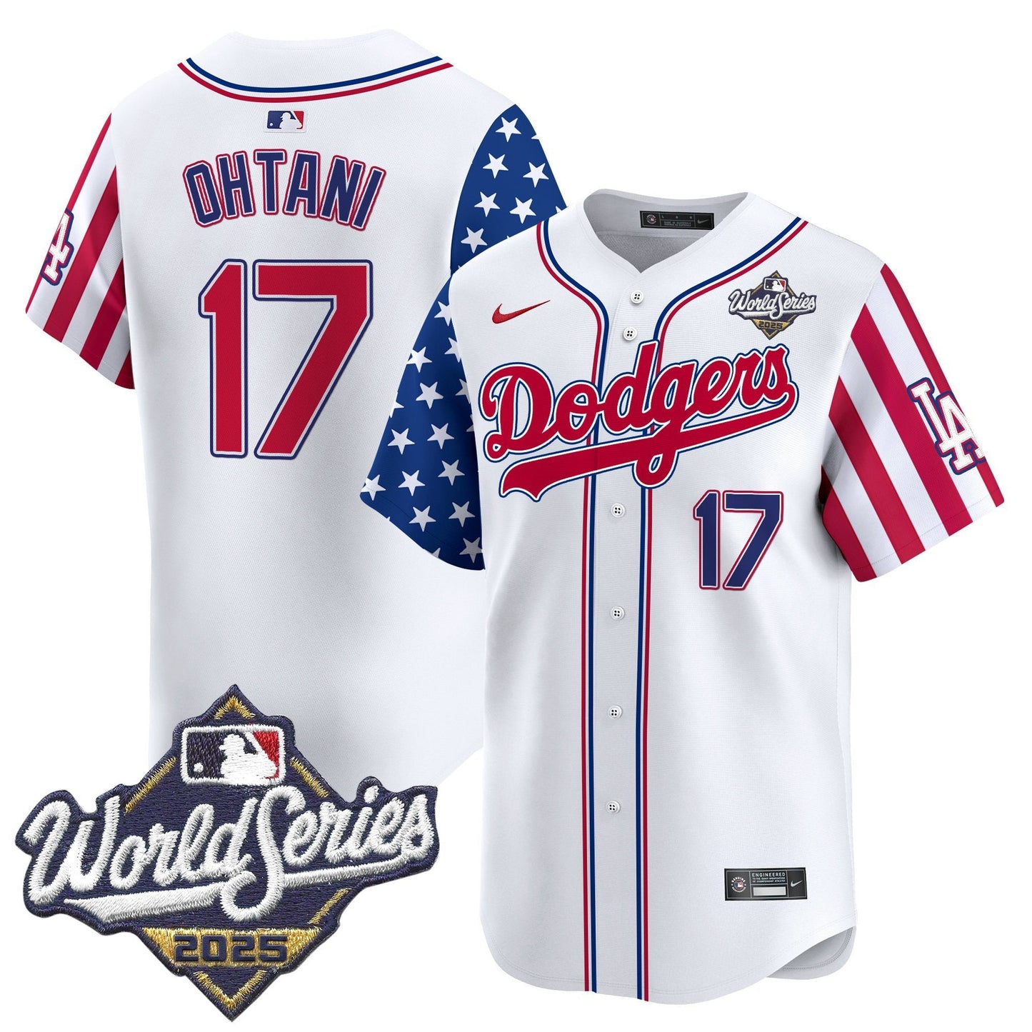Men's Dodgers 2025 World Series Vapor Premier Limited Jersey - American Style - All Stitched