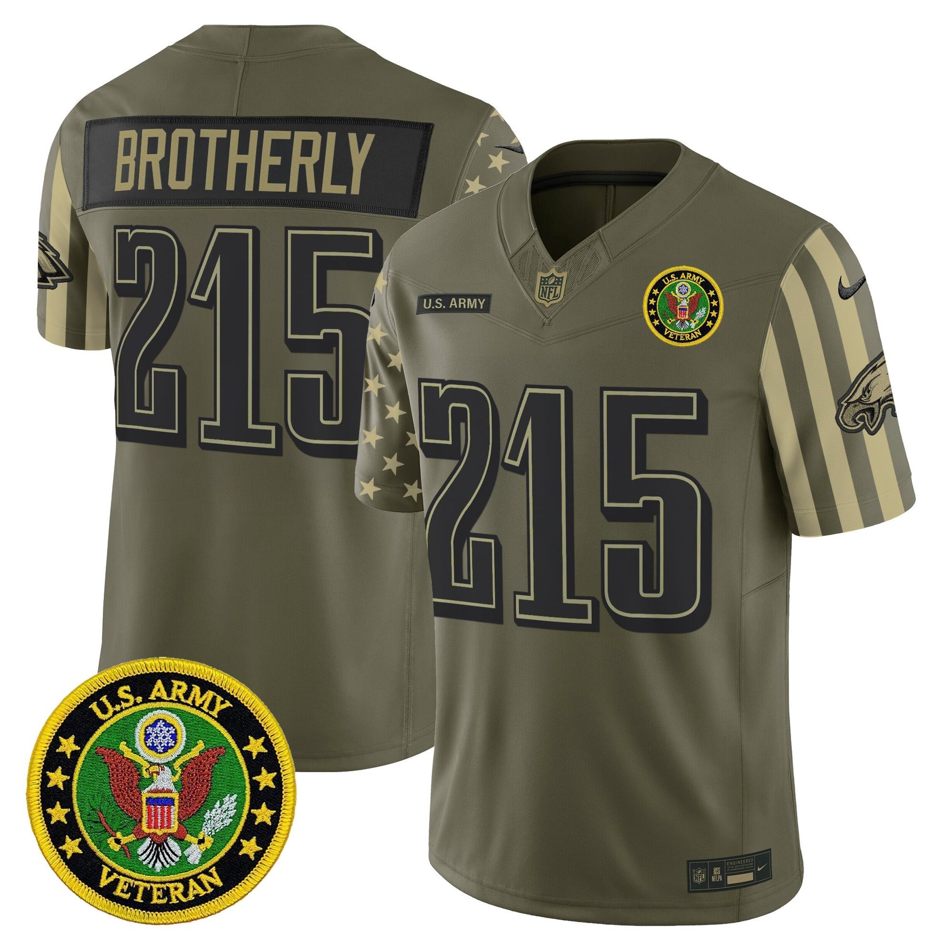 Men's Philadelphia Eagles x U.S. Military Veteran Vapor Limited Jersey - All Stitched