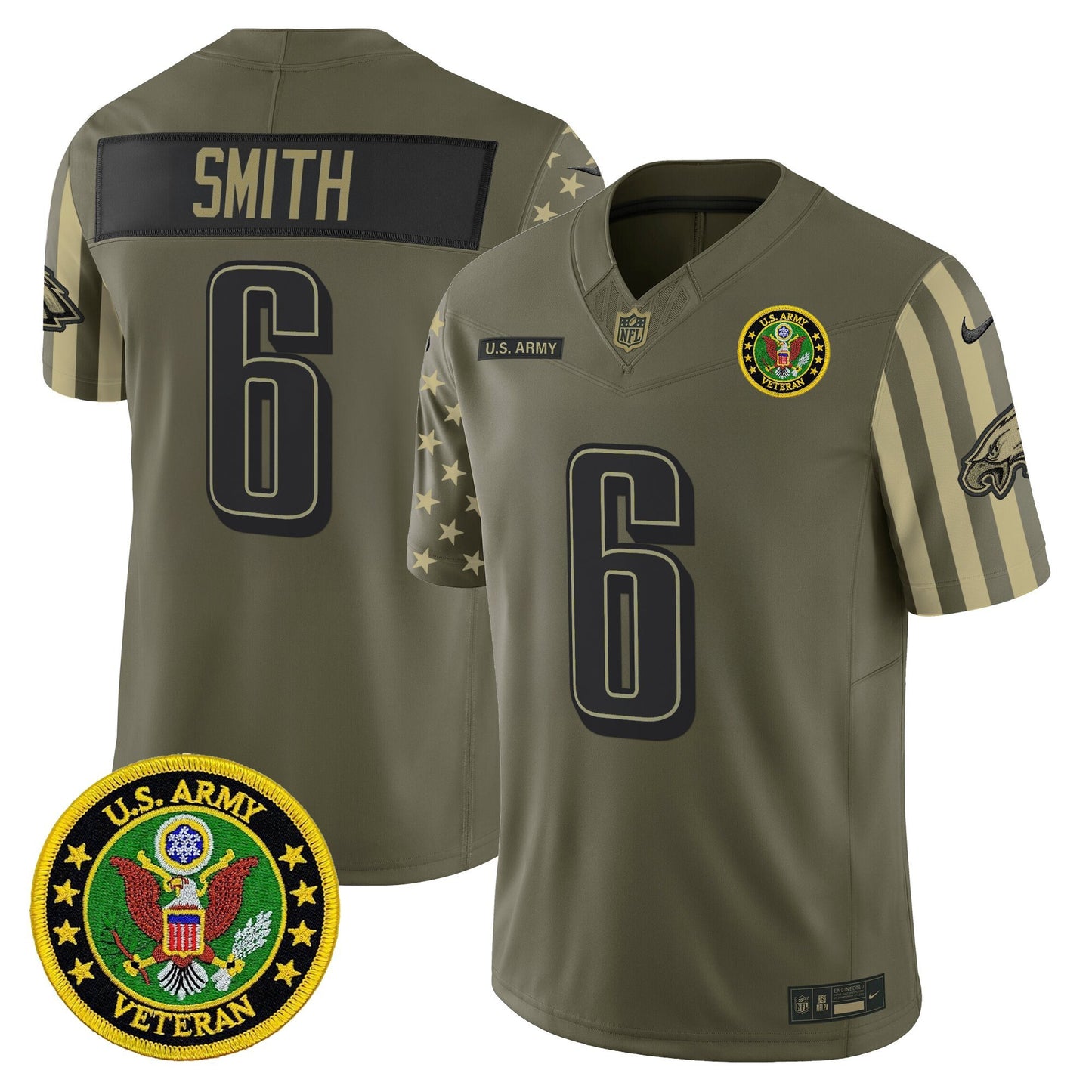 Men's Philadelphia Eagles x U.S. Military Veteran Vapor Limited Jersey - All Stitched