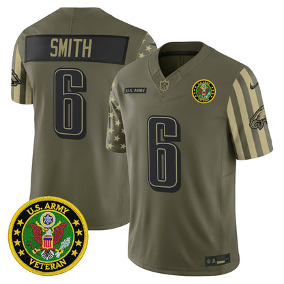 Men's Philadelphia Eagles x U.S. Military Veteran Vapor Limited Jersey - All Stitched