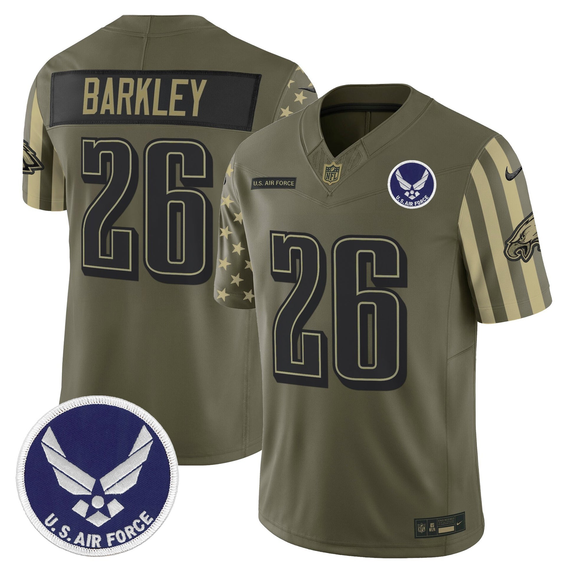 Men's Philadelphia Eagles x U.S. Military Veteran Vapor Limited Jersey - All Stitched