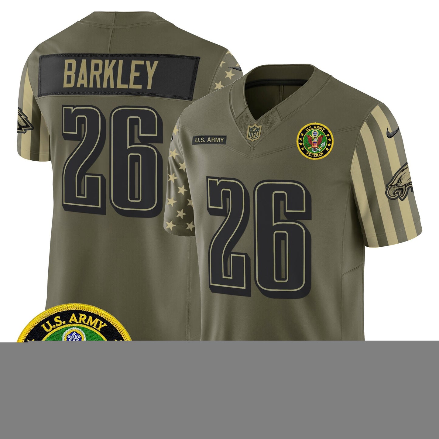 Men's Philadelphia Eagles x U.S. Military Veteran Vapor Limited Jersey - All Stitched