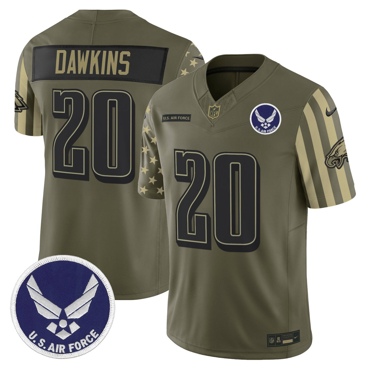 Men's Philadelphia Eagles x U.S. Military Veteran Vapor Limited Jersey - All Stitched