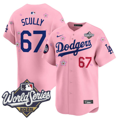 Men's Dodgers 2025 World Series x Tokyo Series Vapor Premier Limited Jersey V2 - All Stitched