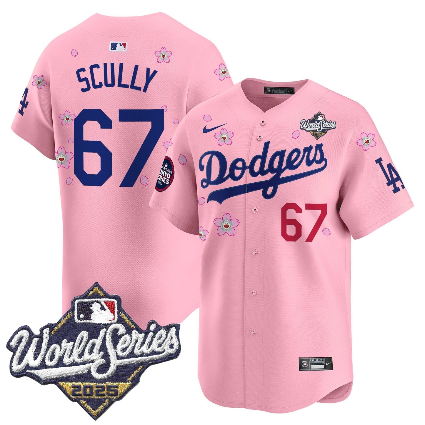 LAD 2025 World Series x Tokyo Series Vapor Premier Limited Jersey V2 - All Stitched