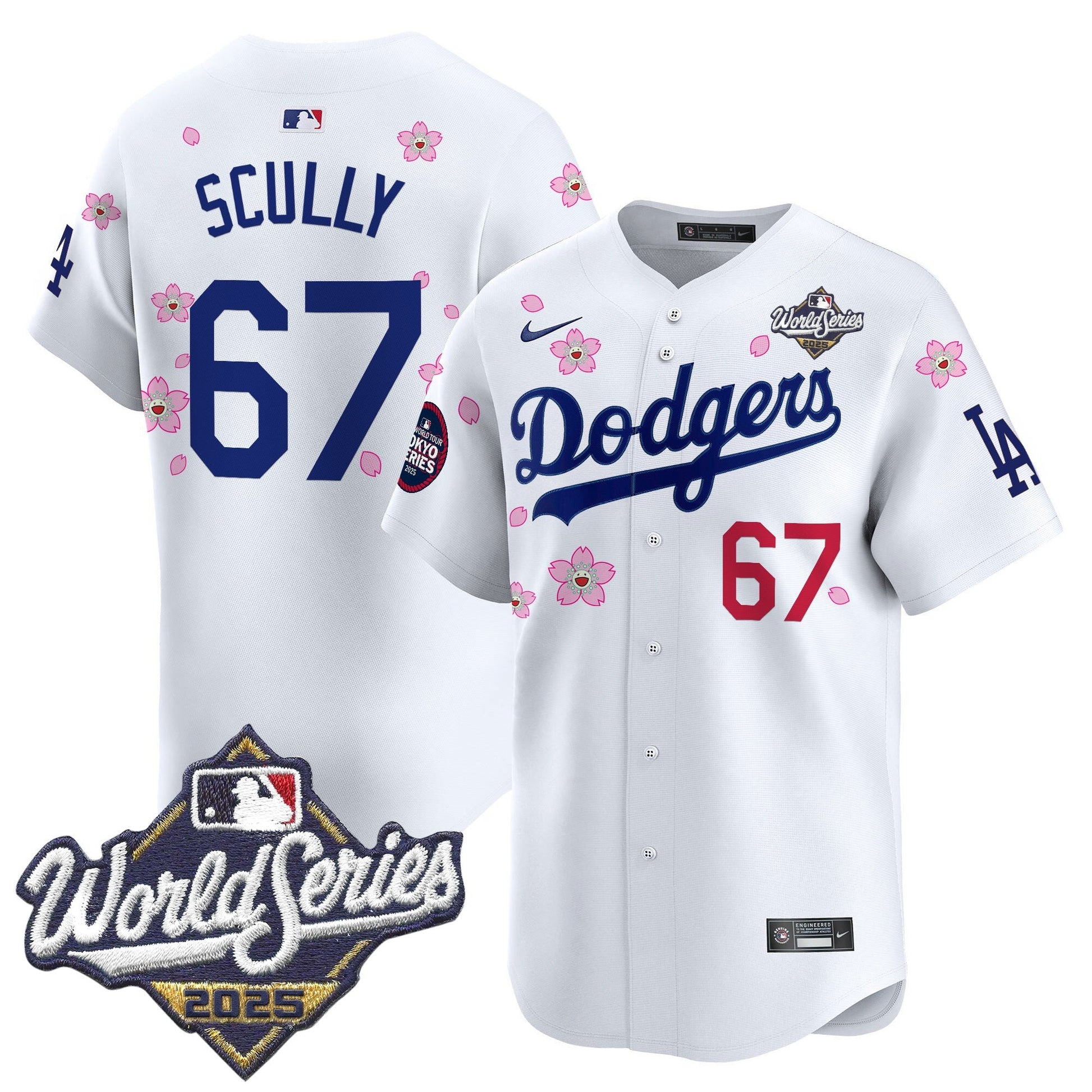 Men's Dodgers 2025 World Series x Tokyo Series Vapor Premier Limited Jersey V2 - All Stitched
