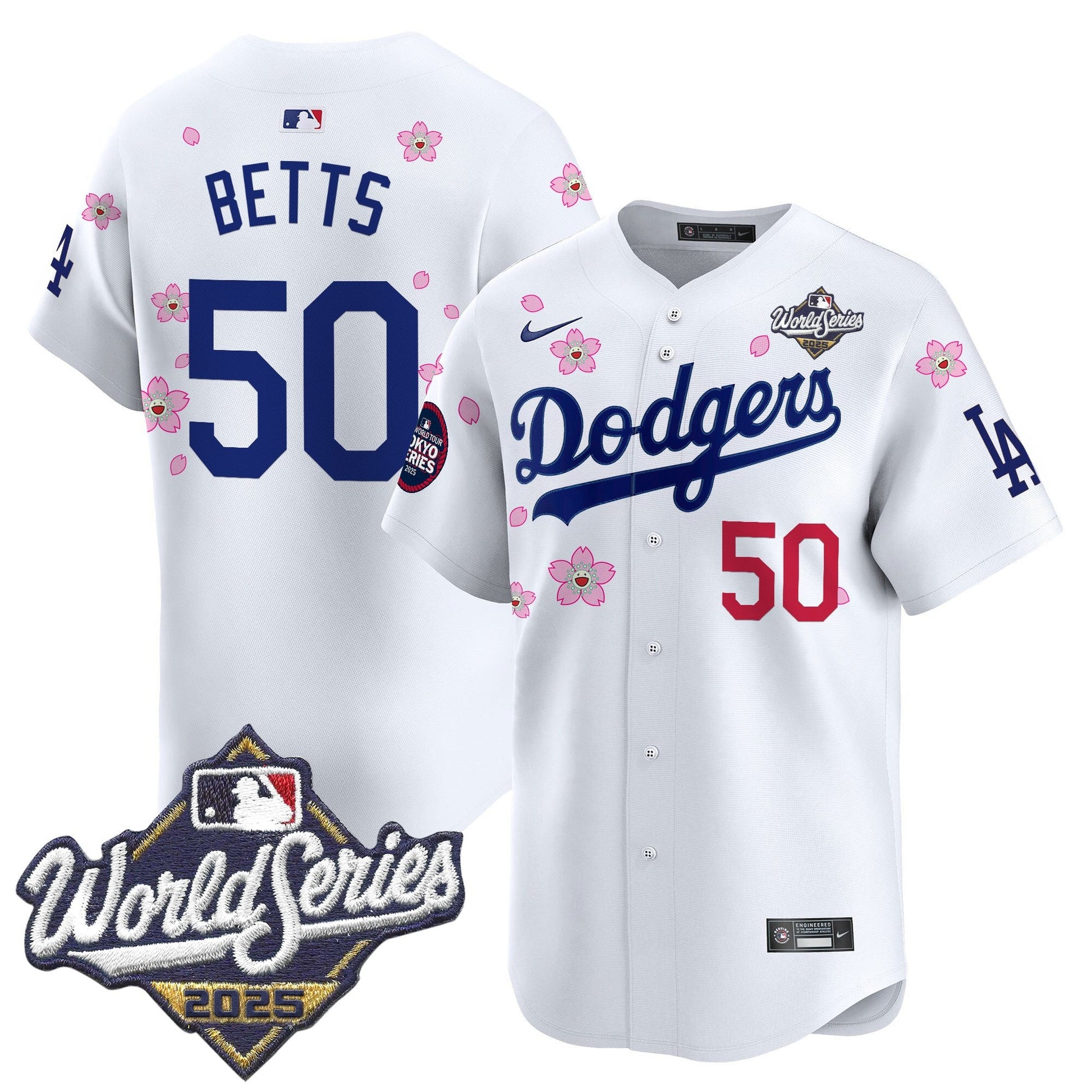 Men's Dodgers 2025 World Series x Tokyo Series Vapor Premier Limited Jersey V2 - All Stitched