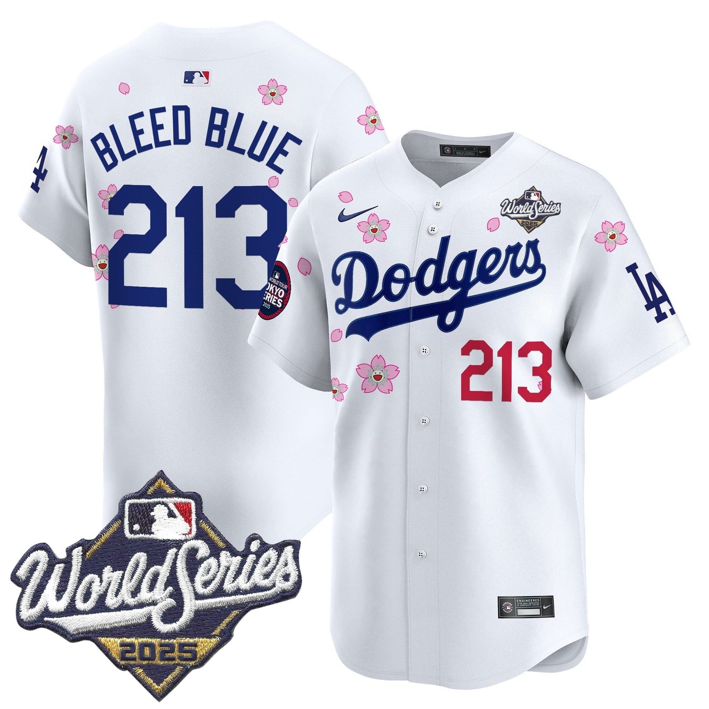 Men's Dodgers 2025 World Series x Tokyo Series Vapor Premier Limited Jersey V2 - All Stitched
