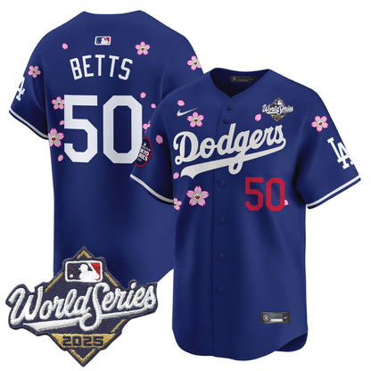 Men's Dodgers 2025 World Series x Tokyo Series Vapor Premier Limited Jersey V2 - All Stitched